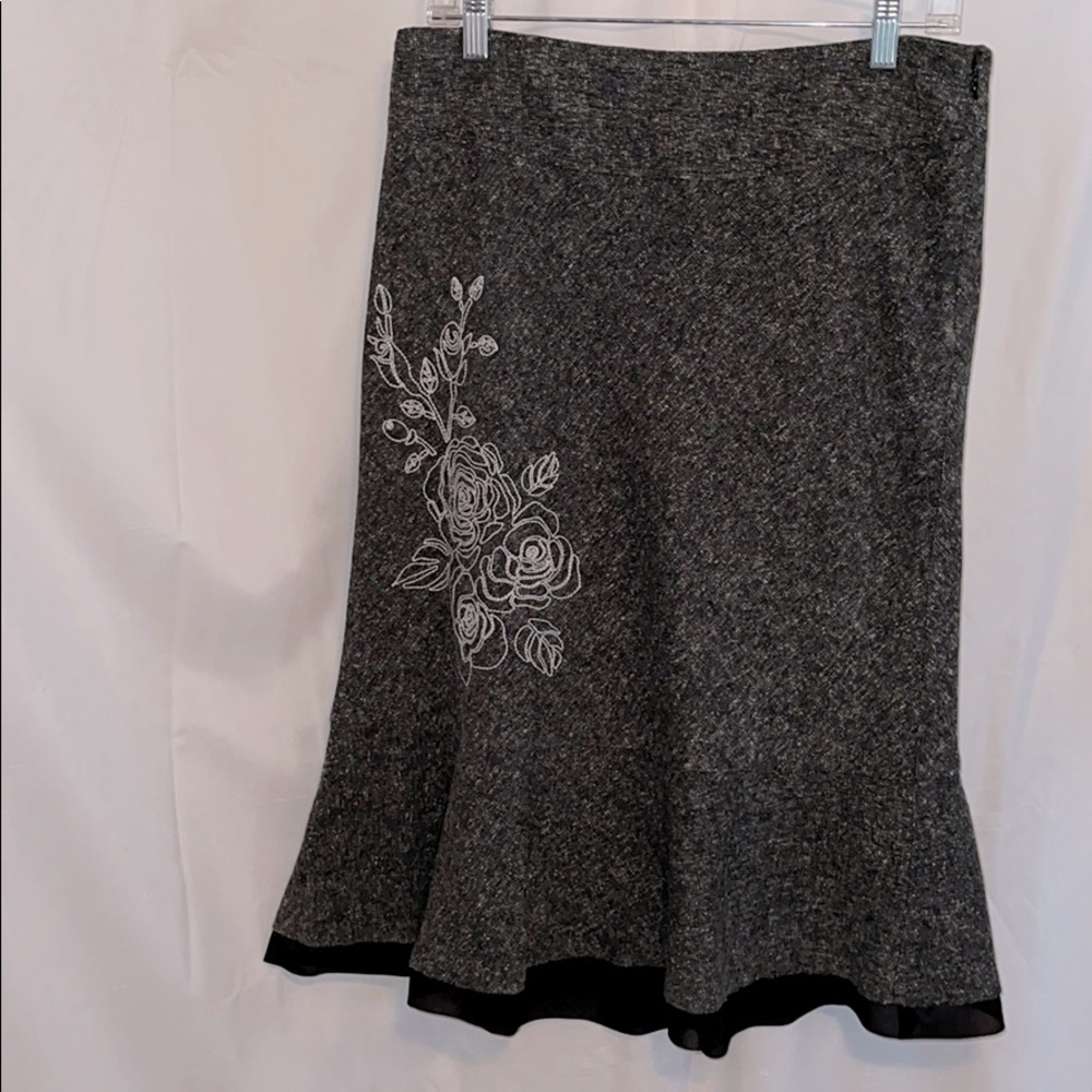 NWOT Dark Gray Flare Skirt